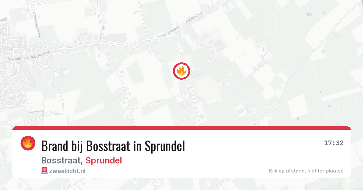 Brand bij Bosstraat in Sprundel — 10 jun 2026