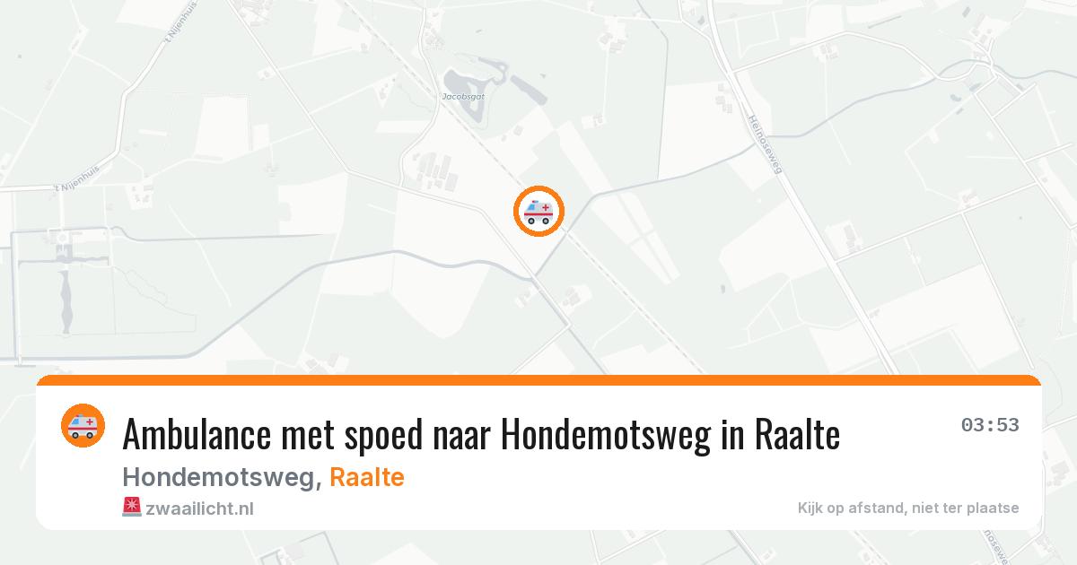 Ambulance met spoed naar Hondemotsweg in Raalte — 31 mei 2026