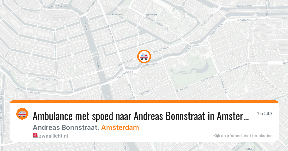 Ambulance met spoed naar Andreas Bonnstraat in Amsterdam — 26 jun 2026
