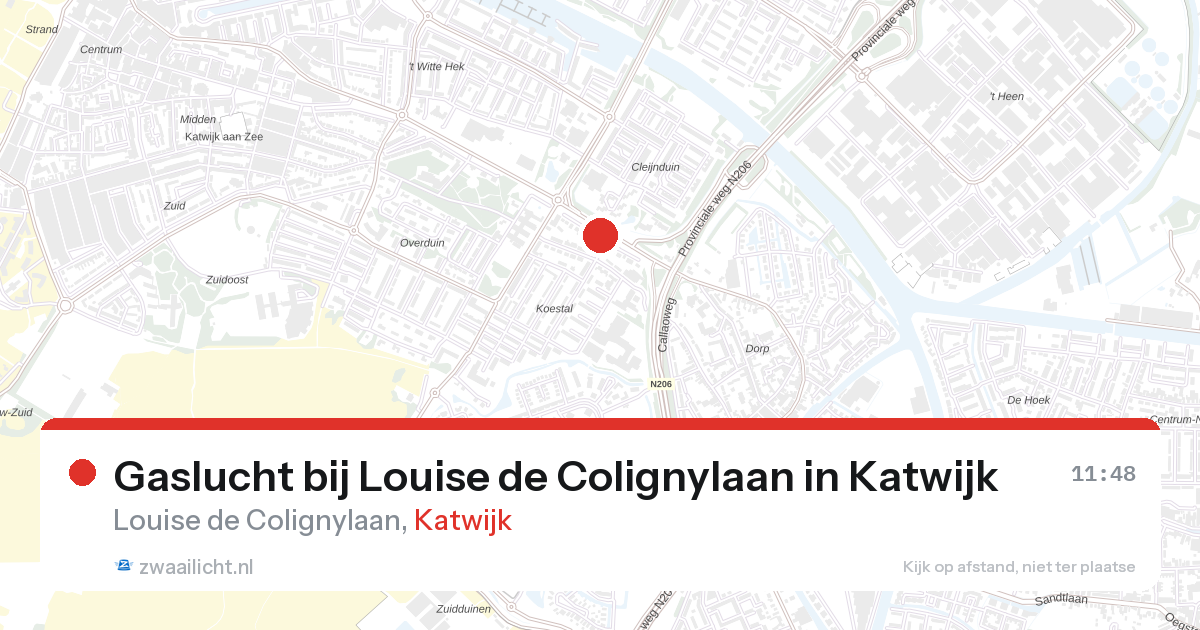 Gaslucht bij Louise de Colignylaan in Katwijk — 28 apr 2026