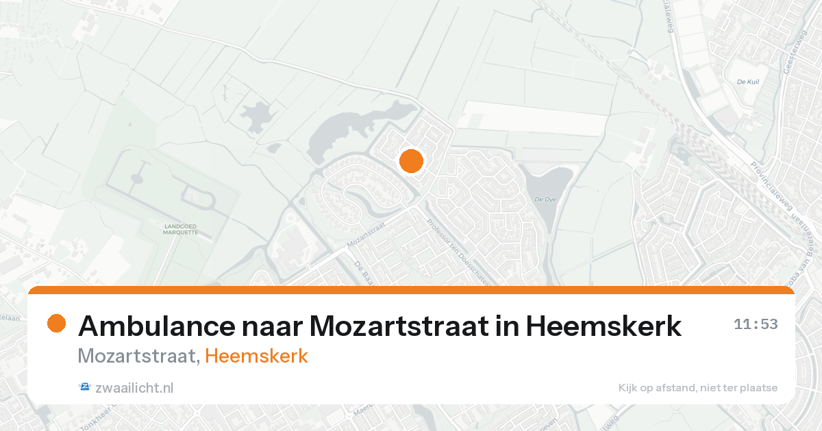 Ambulance naar Mozartstraat in Heemskerk — 17 mei 2026
