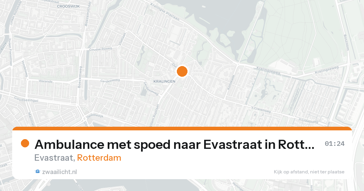 Ambulance met spoed naar Evastraat in Rotterdam — 22 aug 2026