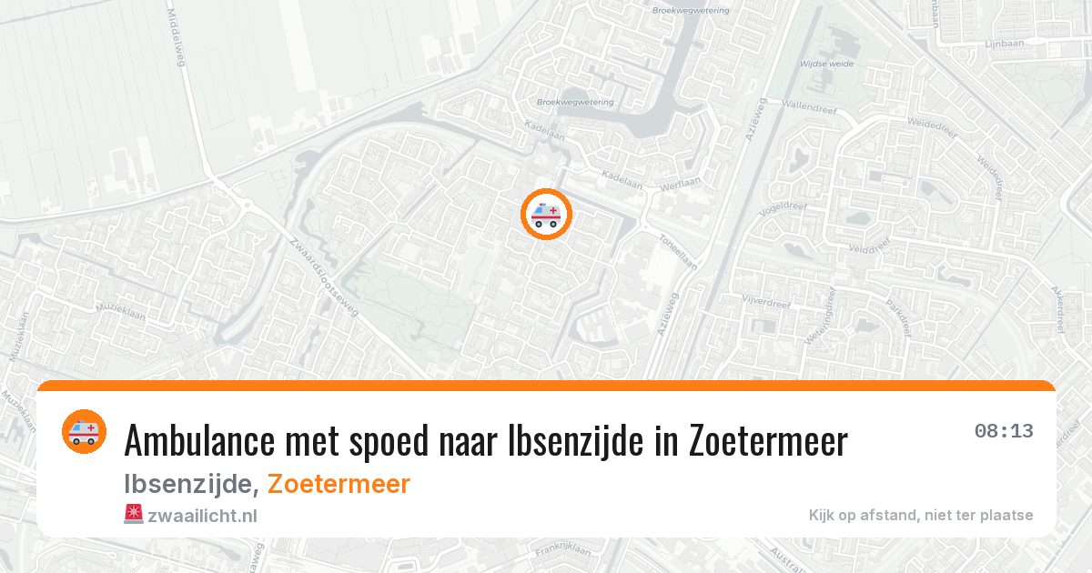 Ambulance met spoed naar Ibsenzijde in Zoetermeer — 27 mrt 2026