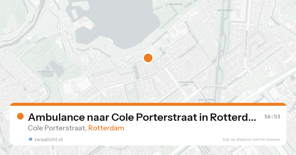 Ambulance naar Cole Porterstraat in Rotterdam — 9 jul 2026
