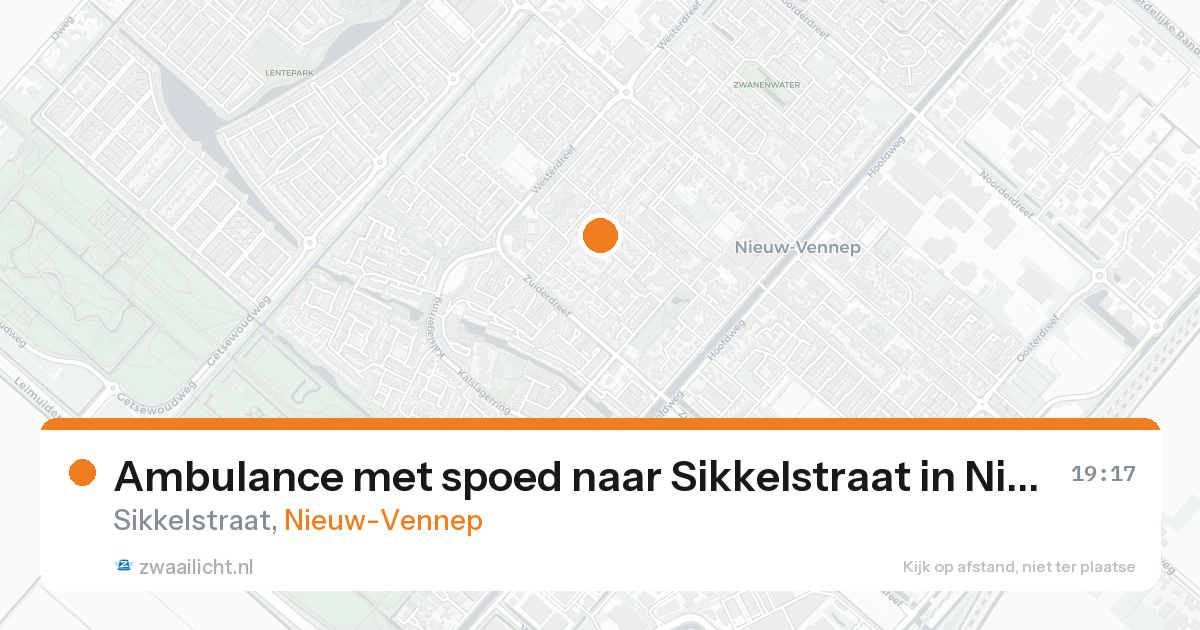 Ambulance met spoed naar Sikkelstraat in Nieuw-Vennep — 1 jun 2026