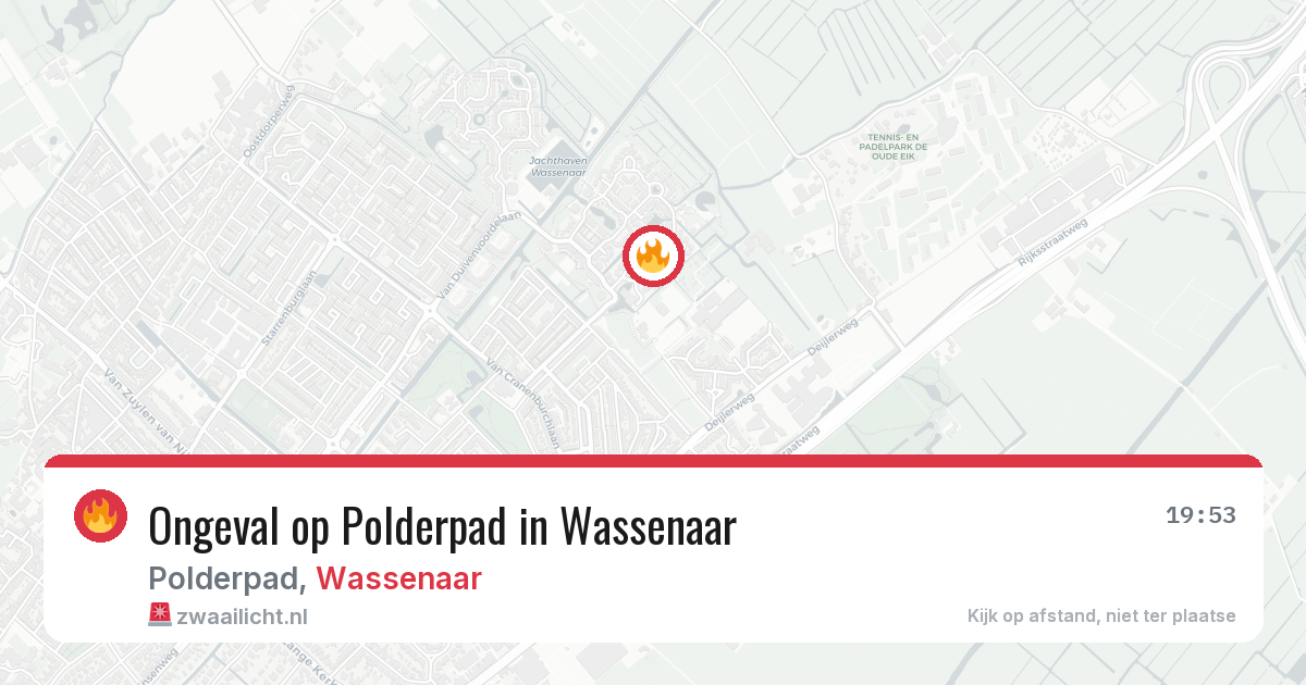 Ongeval op Polderpad in Wassenaar — 27 jun 2026