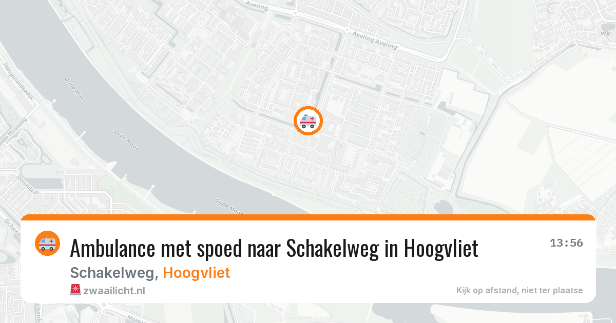 Ambulance met spoed naar Schakelweg in Hoogvliet — 14 aug 2026