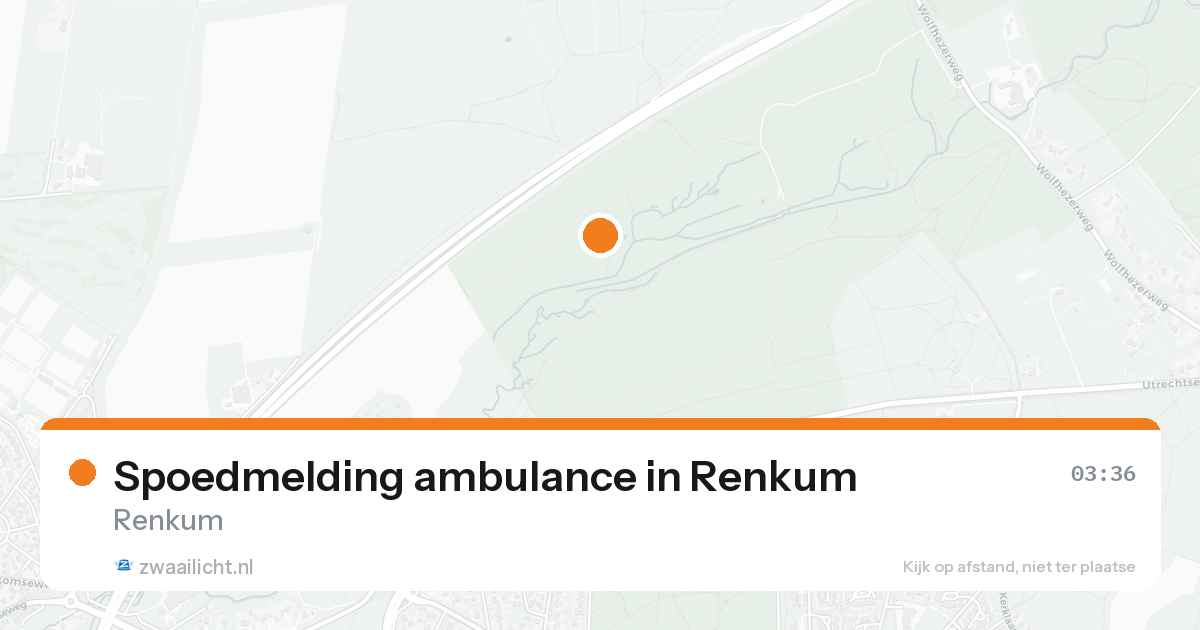 Spoedmelding ambulance in Renkum — 17 aug 2026