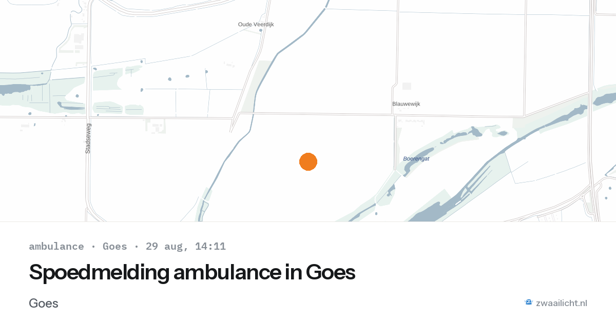 Spoedmelding ambulance in Goes — 29 aug 2026