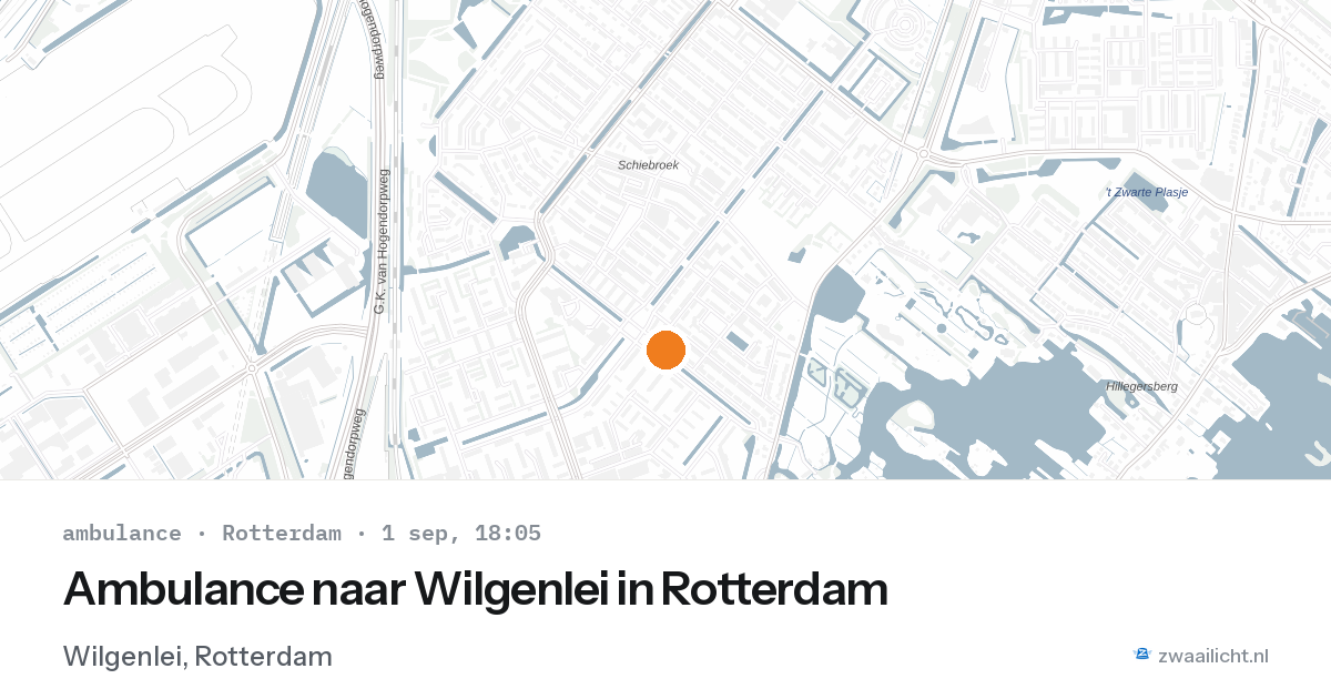 Ambulance naar Wilgenlei in Rotterdam — 1 sep 2026