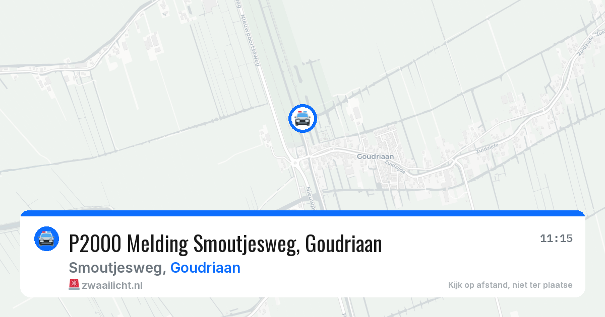 P2000 Melding Smoutjesweg, Goudriaan — 12 aug 2026