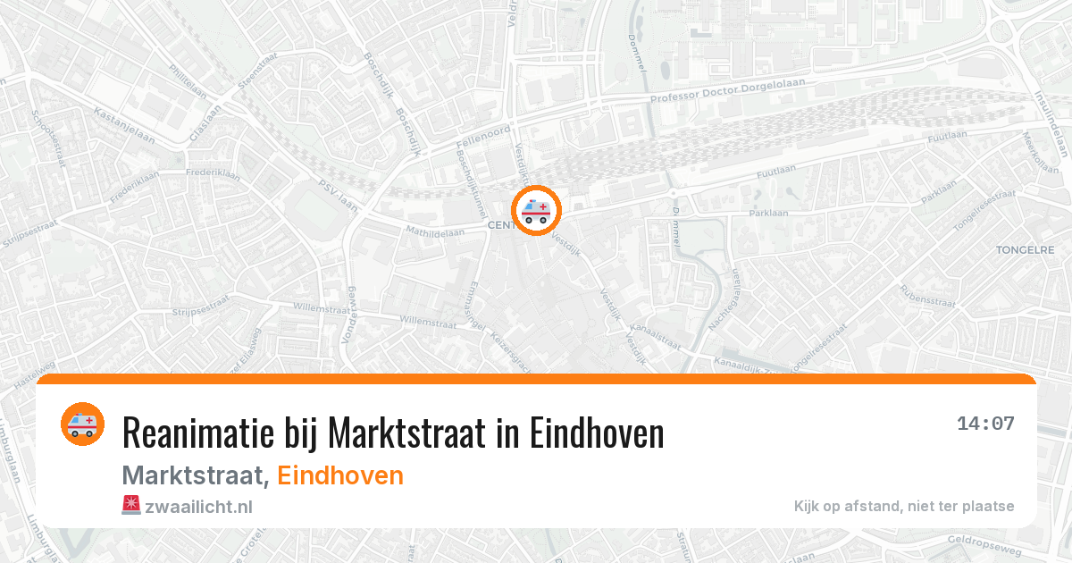 Reanimatie bij Marktstraat in Eindhoven — 16 feb 2026