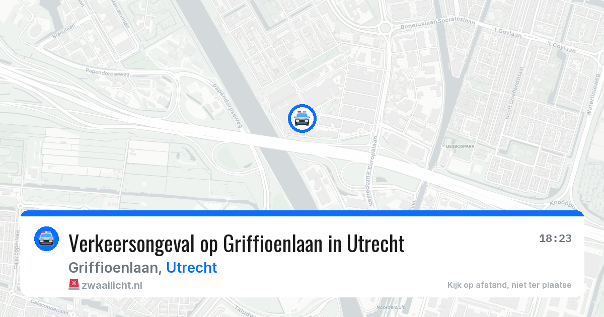 Verkeersongeval op Griffioenlaan in Utrecht — 18 jun 2026