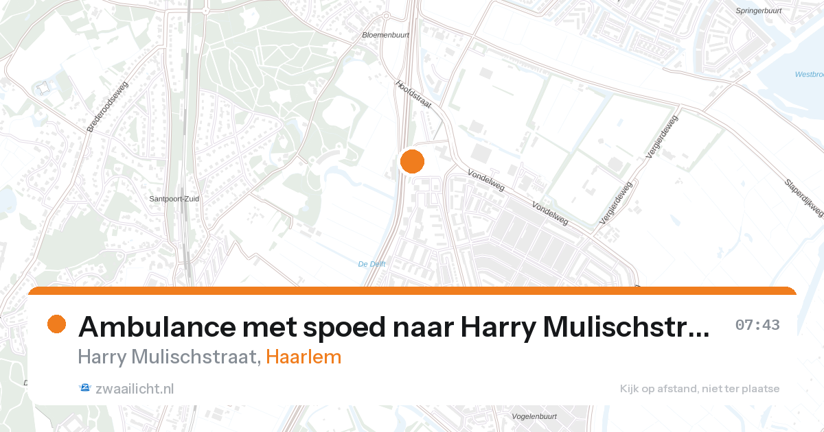 Ambulance met spoed naar Harry Mulischstraat in Haarlem — 14 jun 2026
