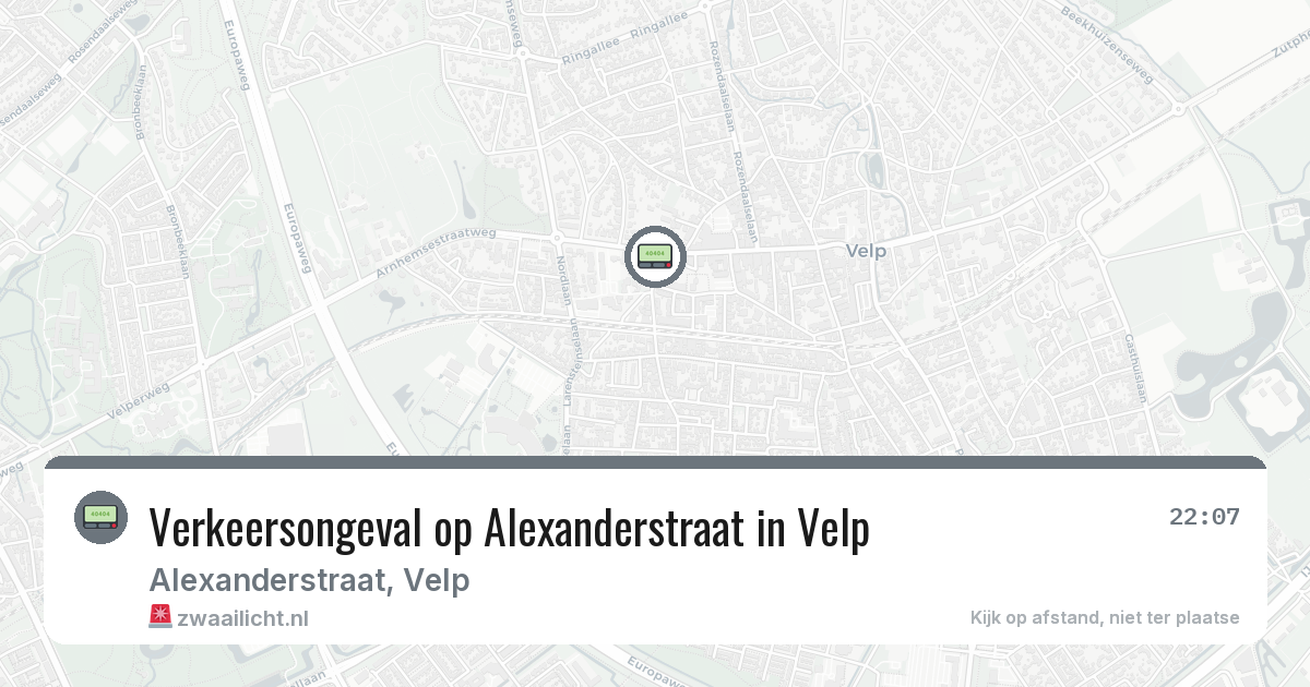 Verkeersongeval op Alexanderstraat in Velp — 14 apr 2026