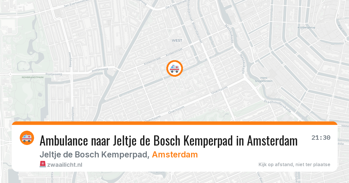 Ambulance naar Jeltje de Bosch Kemperpad in Amsterdam — 8 jul 2026