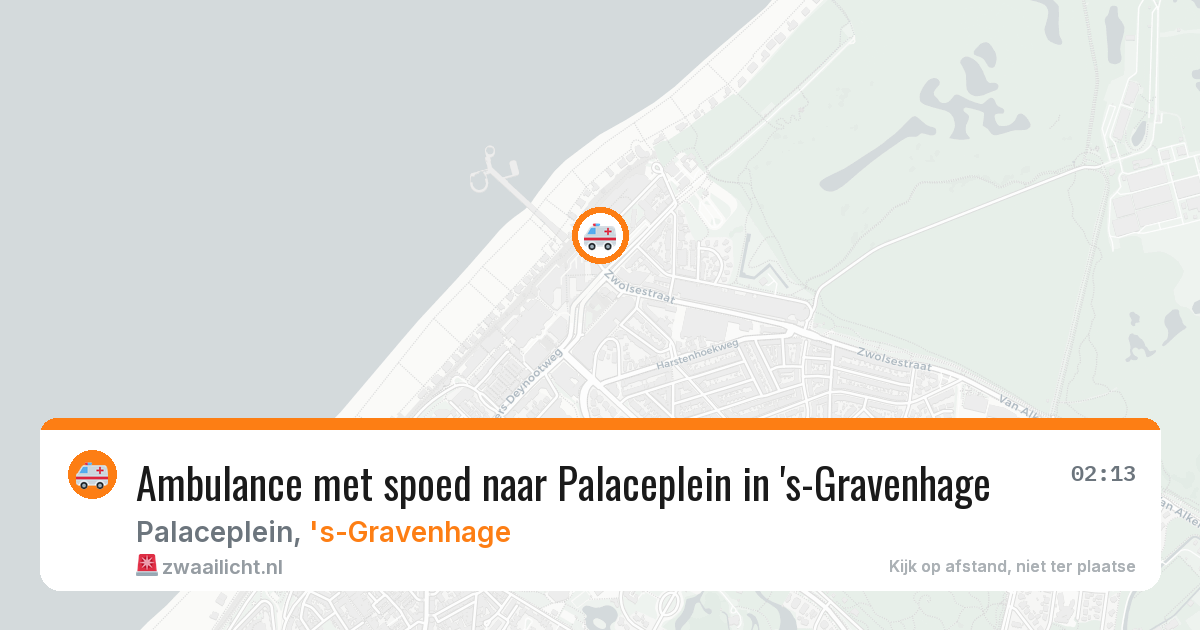 Ambulance met spoed naar Palaceplein in 's-Gravenhage — 1 jul 2026