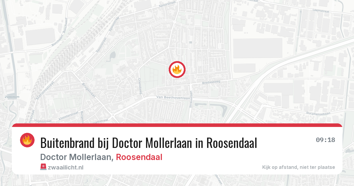 Buitenbrand bij Doctor Mollerlaan in Roosendaal — 7 mei 2026