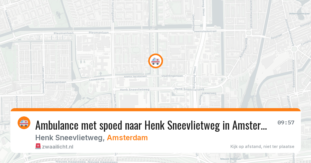 Ambulance met spoed naar Henk Sneevlietweg in Amsterdam — 13 jun 2026