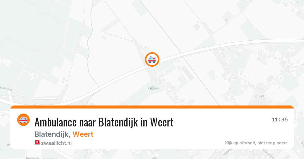 Ambulance naar Blatendijk in Weert — 9 jul 2026