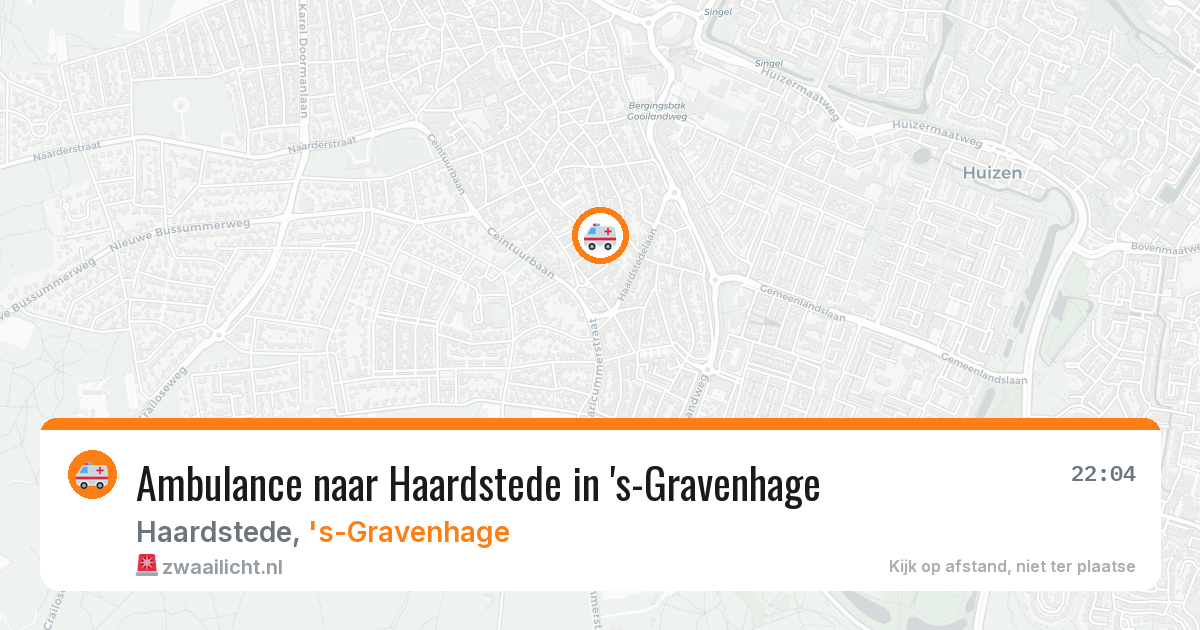 Ambulance naar Haardstede in 's-Gravenhage — 25 mrt 2026