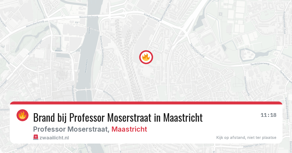 Brand bij Professor Moserstraat in Maastricht — 18 jun 2026