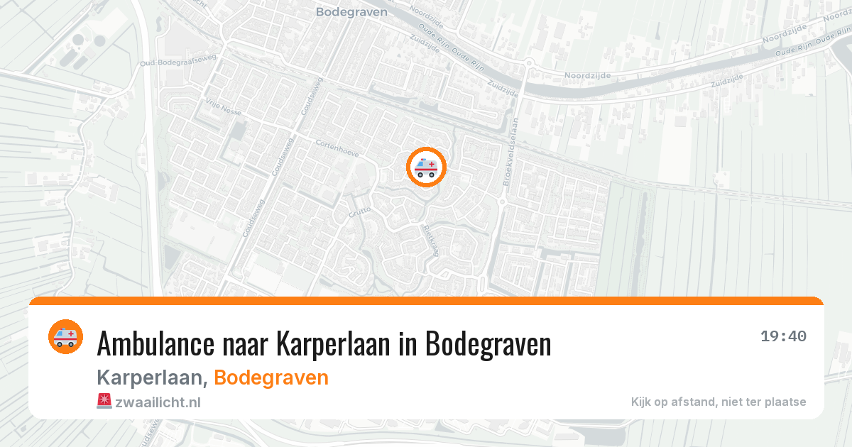 Ambulance naar Karperlaan in Bodegraven — 12 mei 2026