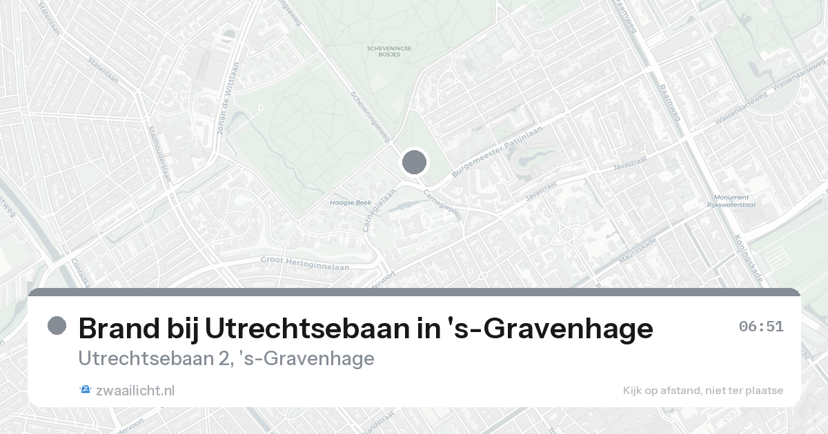 Brand bij Utrechtsebaan in 's-Gravenhage — 8 feb 2026