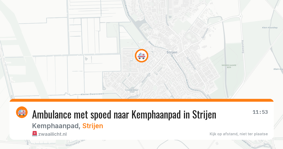 Ambulance met spoed naar Kemphaanpad in Strijen — 31 mrt 2026