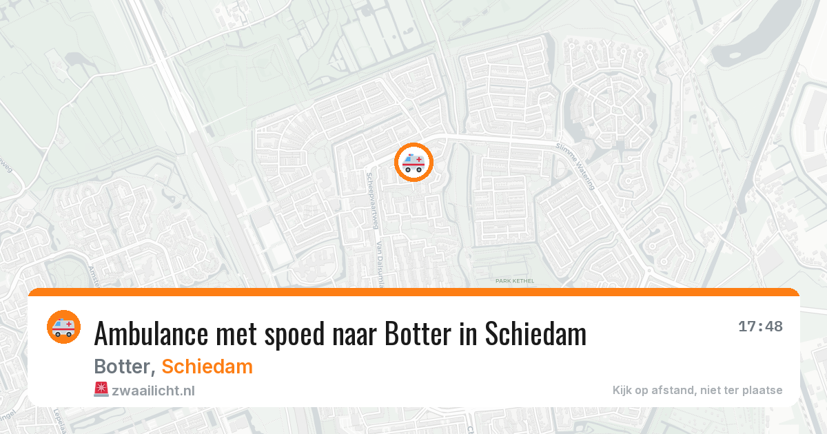 Ambulance met spoed naar Botter in Schiedam — 9 apr 2026