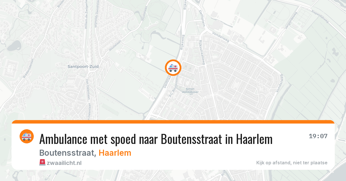 Ambulance met spoed naar Boutensstraat in Haarlem — 16 mrt 2026