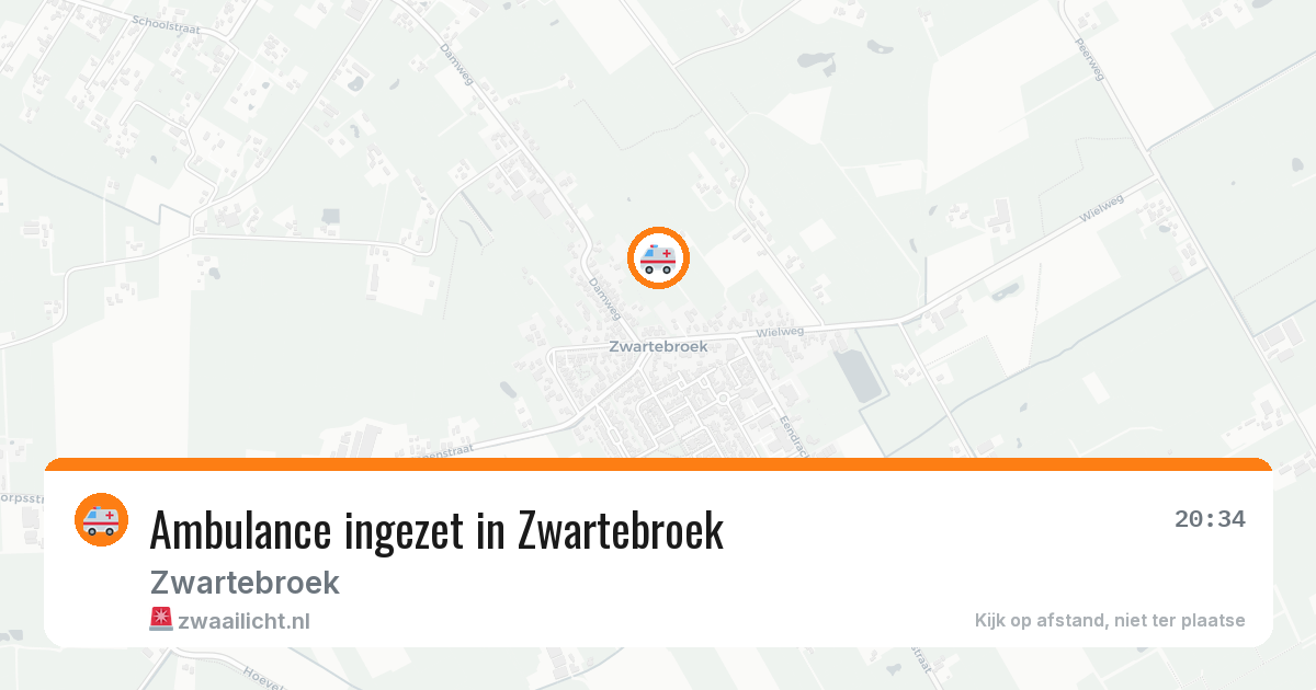 Ambulance ingezet in Zwartebroek — 4 aug 2026