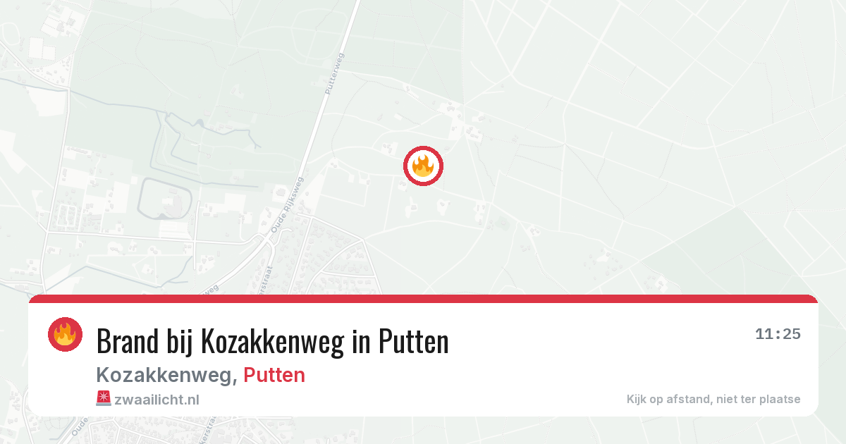 Brand bij Kozakkenweg in Putten — 28 jun 2026