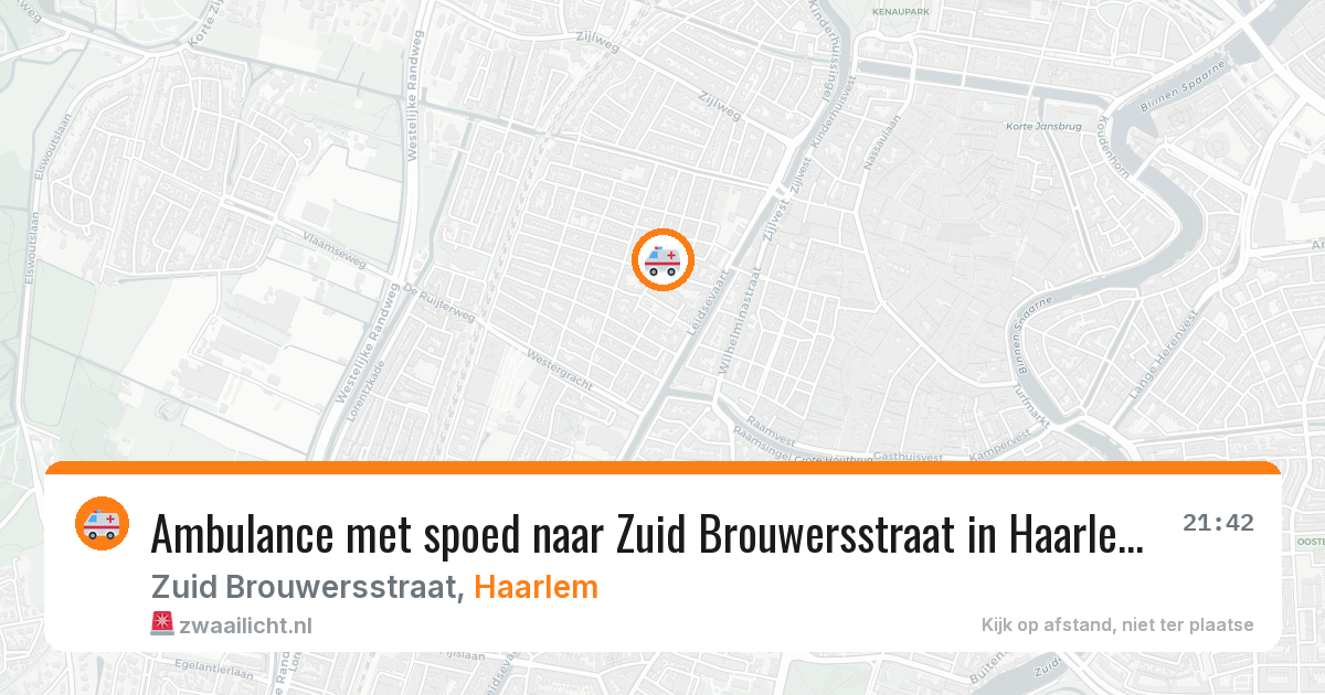 Ambulance met spoed naar Zuid Brouwersstraat in Haarlem — 14 mei 2026