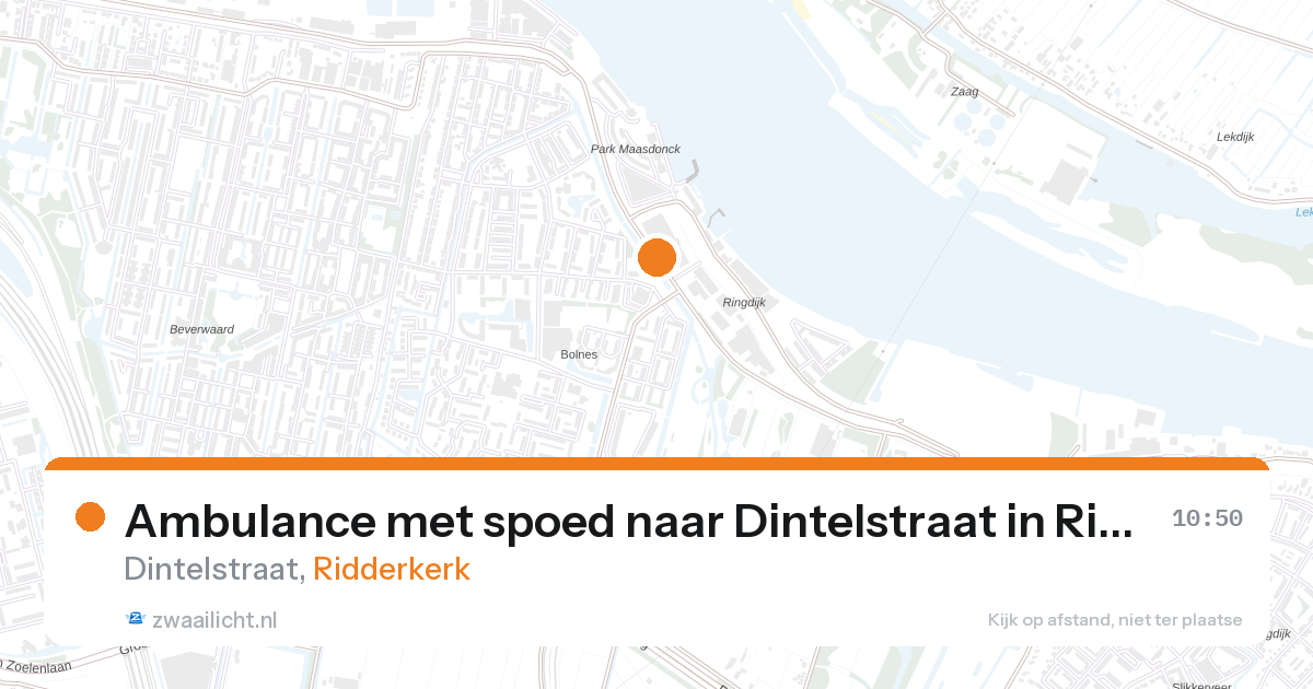 Ambulance met spoed naar Dintelstraat in Ridderkerk — 22 jul 2026