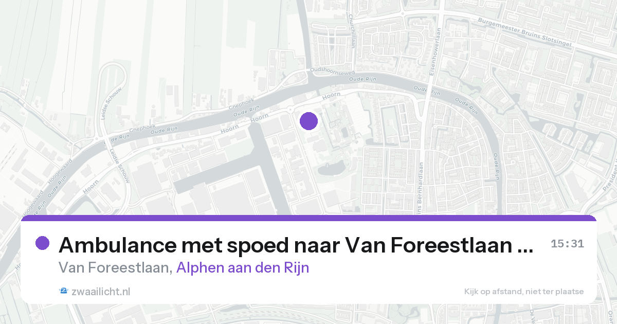 Ambulance met spoed naar Van Foreestlaan in Alphen aan den Rijn — 24 aug 2026