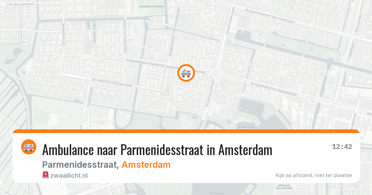 Ambulance naar Parmenidesstraat in Amsterdam — 21 jun 2026