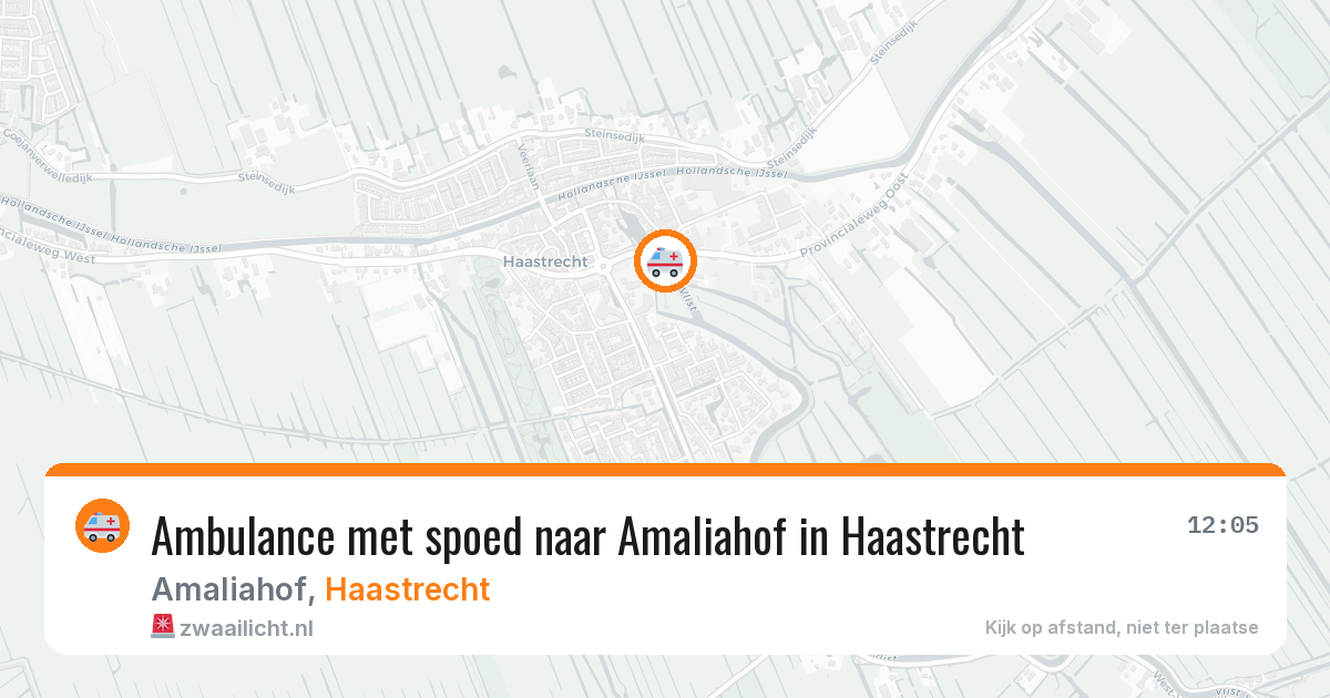 Ambulance met spoed naar Amaliahof in Haastrecht — 26 jun 2026
