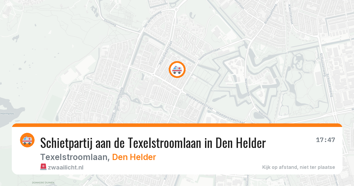 Schietpartij aan de Texelstroomlaan in Den Helder — 25 apr 2026