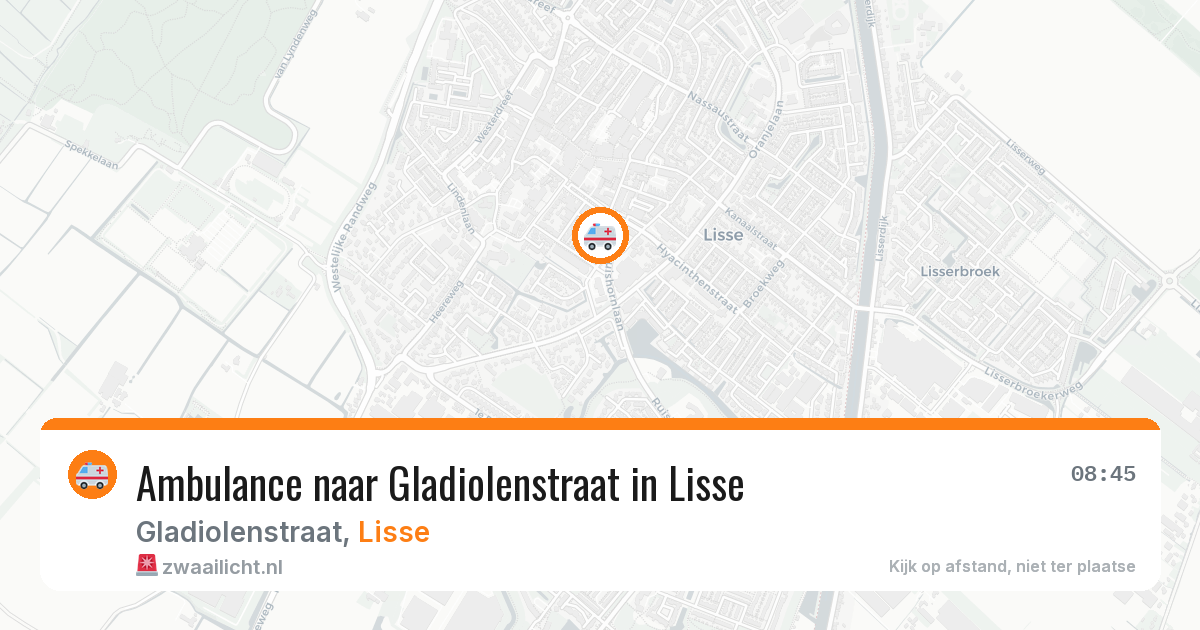 Ambulance naar Gladiolenstraat in Lisse — 5 aug 2026