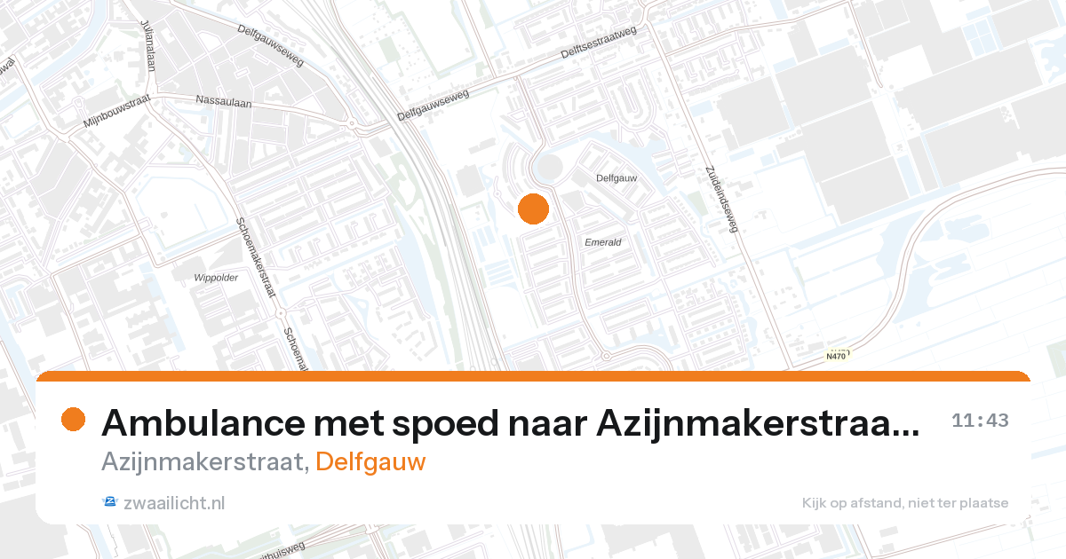 Ambulance met spoed naar Azijnmakerstraat in Delfgauw — 3 mei 2026