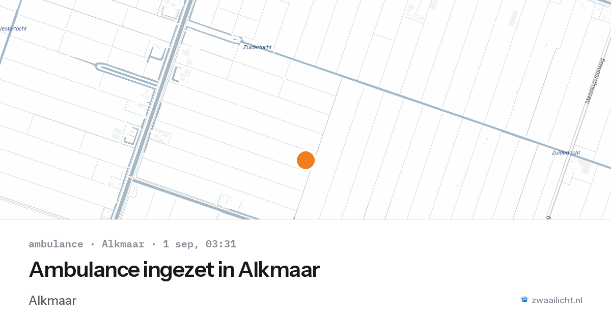 Ambulance ingezet in Alkmaar — 1 sep 2026