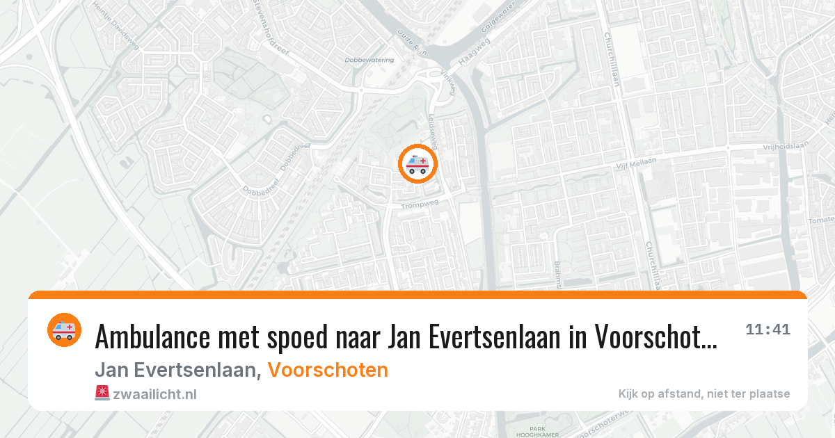 Ambulance met spoed naar Jan Evertsenlaan in Voorschoten — 18 mrt 2026