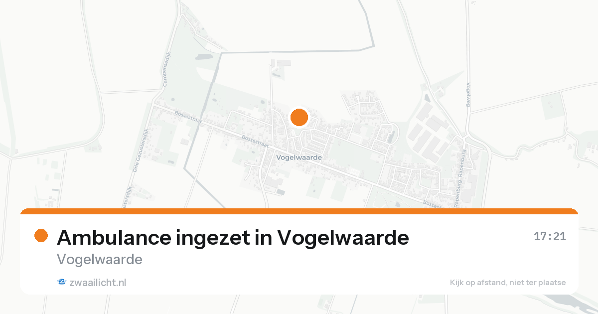 Ambulance ingezet in Vogelwaarde — 30 jan 2026