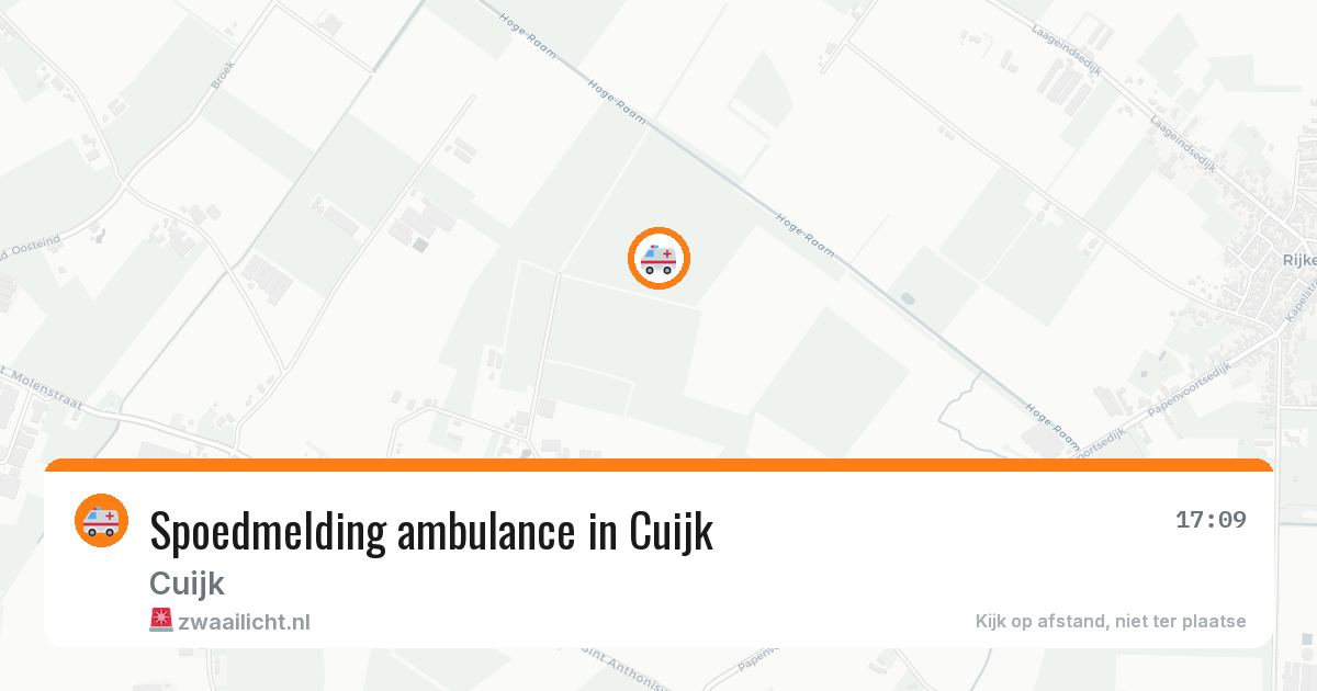 Spoedmelding ambulance in Cuijk — 10 aug 2026