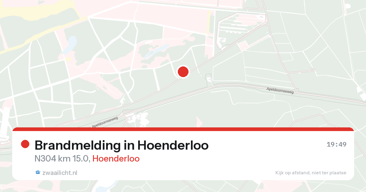Brandmelding in Hoenderloo — 22 aug 2026