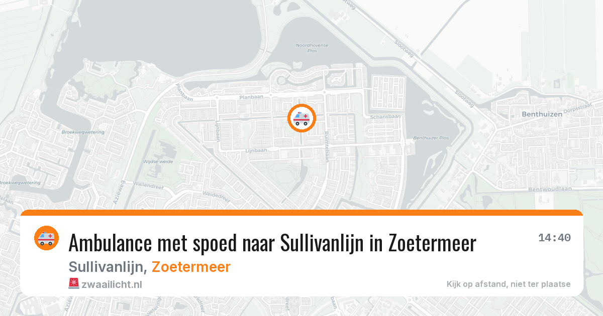 Ambulance met spoed naar Sullivanlijn in Zoetermeer — 10 apr 2026