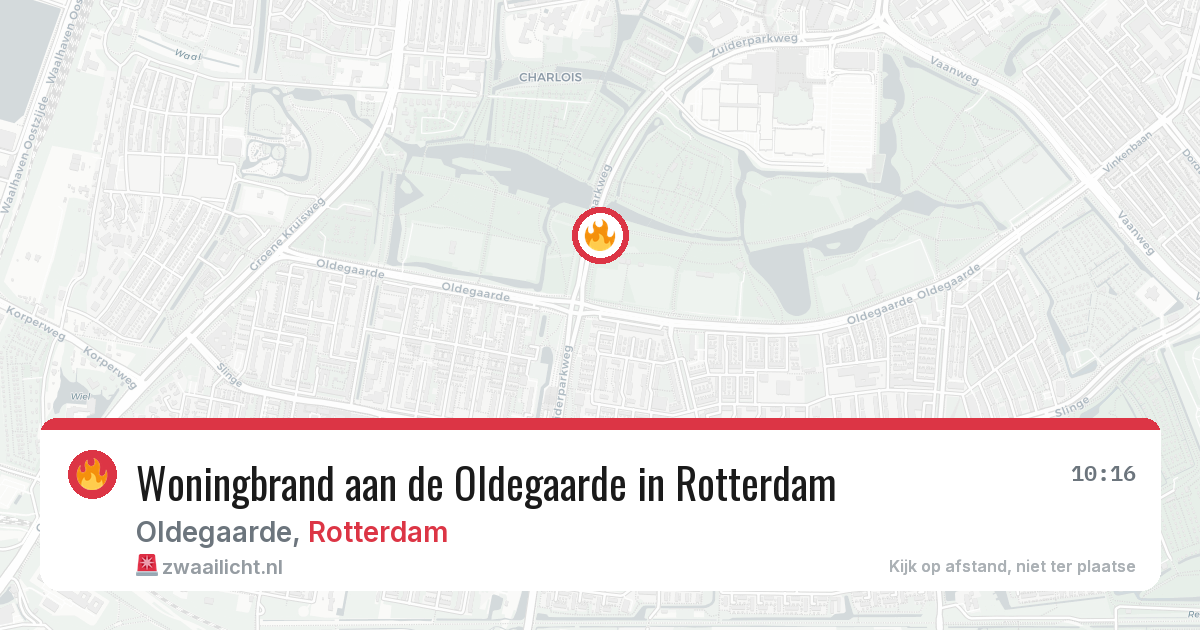 Woningbrand aan de Oldegaarde in Rotterdam — 23 jun 2026