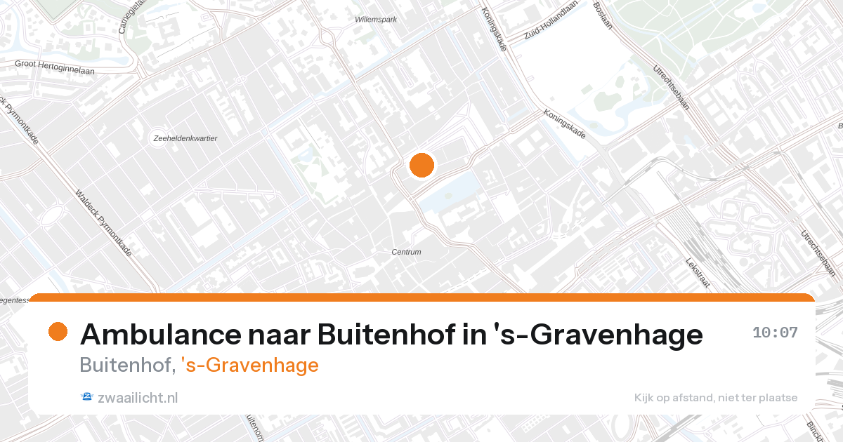 Ambulance naar Buitenhof in 's-Gravenhage — 27 aug 2026