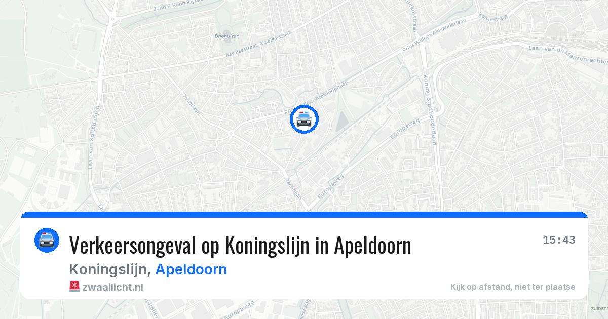 Verkeersongeval op Koningslijn in Apeldoorn — 14 mei 2026